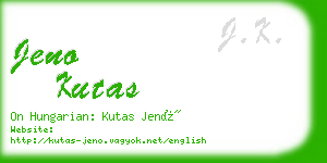 jeno kutas business card